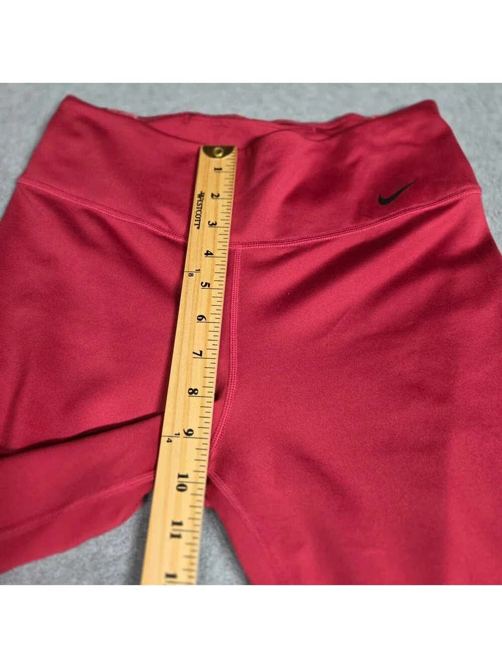 NIKE ONE Women's M Medium Mid-Rise Cropped 7/8 Tights Red DD1813-615 Dri-FIT Gym